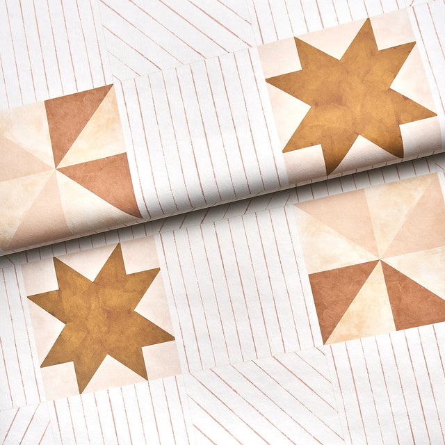 Alexander Terracotta & Warm Peach by Backdrop Geometric Wallpaper – Schumacher 5014551