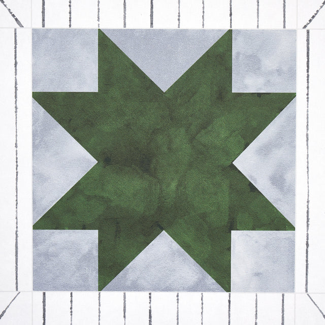 Alexander Dutch Green & Slate Geometric Wallpaper – Schumacher 5014552
