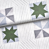 Alexander Dutch Green & Slate Geometric Wallpaper – Schumacher 5014552