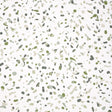 LOS COSMOS Moss by Backdrop for Schumacher. Abstract green paint splatter wallpaper on white background, shown in styled interior and close-up views.
