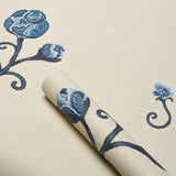 Rhinestone Cowboy Navy Floral Wallpaper by Schumacher – BACKDROP 5014583
