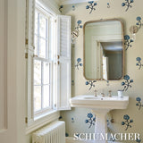 Rhinestone Cowboy Navy Floral Wallpaper by Schumacher – BACKDROP 5014583