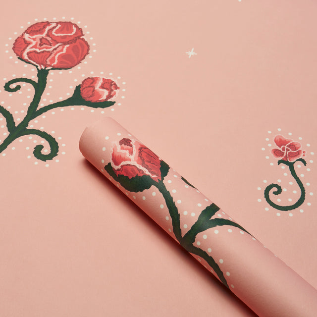 Rhinestone Cowboy Pink Floral Wallpaper by Schumacher – 5014584