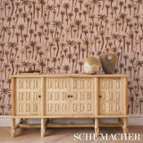 PALMITAS Coral by Abel Macias Painterly Tropical Wallpaper – Schumacher 5014600