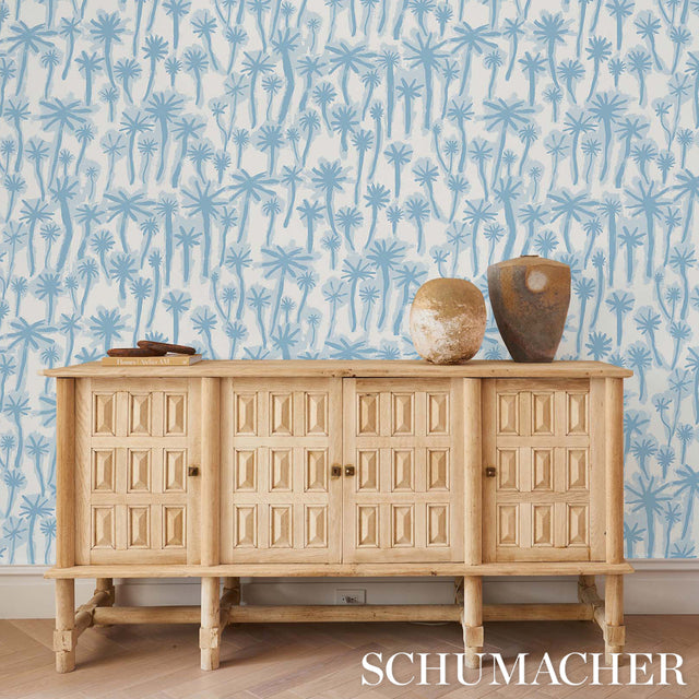 PALMITAS Mist by Abel Macias Artistic Palm Tree Wallpaper – Schumacher 5014602