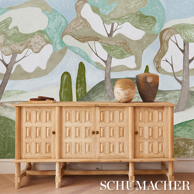 Forest Hills Panel Set Sky by Abel Macias Scenic Wallpaper Mural – Schumacher 5014650