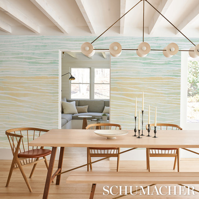 Terra Panel Set Jade by Abel Macias Abstract Wallpaper – Schumacher 5014700