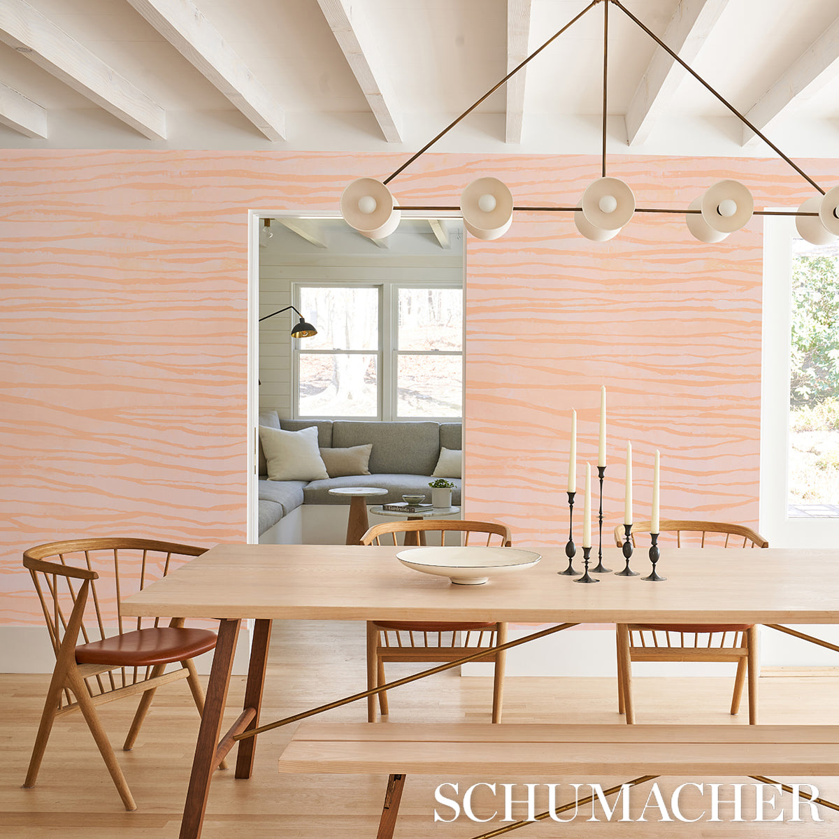 Terra Panel Set Canyon by Abel Macias Modern Striped Wallpaper – Schumacher 5014702
