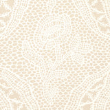 Cosette Lace Sand by Schumacher Intricate Floral Lattice Wallpaper – Schumacher 5014721