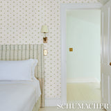 Margie Floral Gris by Schumacher Delicate Small-Scale Rosebud Wallpaper – Schumacher 5014741