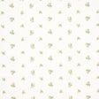 Margie Floral wallpaper in Gris by Schumacher, featuring a delicate small-scale rosebud pattern in green and white.