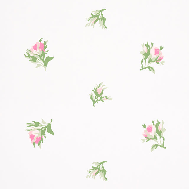 Margie Floral Rose by Schumacher Delicate Vintage-Inspired Floral Wallpaper – Schumacher 5014742