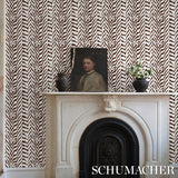 Quincy Cocoa Animal Print Wallpaper – Schumacher 5014751
