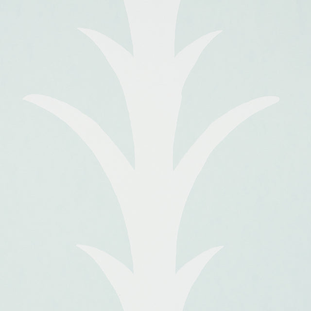 Acanthus Stripe Ivory on Mineral by Schumacher Botanical Stripe Wallpaper – Schumacher 5014770