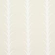 Acanthus Stripe wallpaper in ivory on neutral by Schumacher, featuring a stylized acanthus motif in a classic stripe pattern.