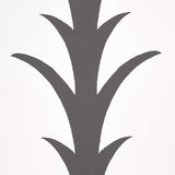 Acanthus Stripe Carbon on Ivory by Schumacher Modern Classic Wallpaper – 5014773