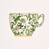 Onie's Teacups Spring Green by Schumacher Chinoiserie Teacup Wallpaper – Schumacher 5014781