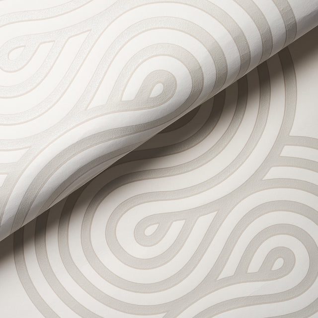 Giraldi Pumice by Schumacher Modern Stripe Wallpaper – Schumacher 5014790