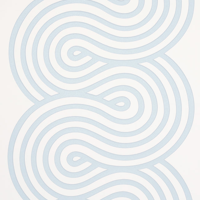 Giraldi Sky by Schumacher Modern Ribbon Stripe Wallpaper – Schumacher 5014791