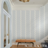 Giraldi Sky by Schumacher Modern Ribbon Stripe Wallpaper – Schumacher 5014791