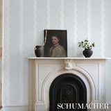 Giraldi Sky by Schumacher Modern Ribbon Stripe Wallpaper – Schumacher 5014791