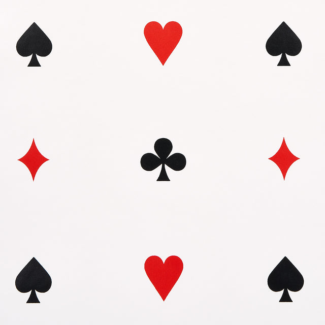 Le Joueur Rouge et Noir by Schumacher Playful Card Motif Wallpaper – Schumacher 5014800