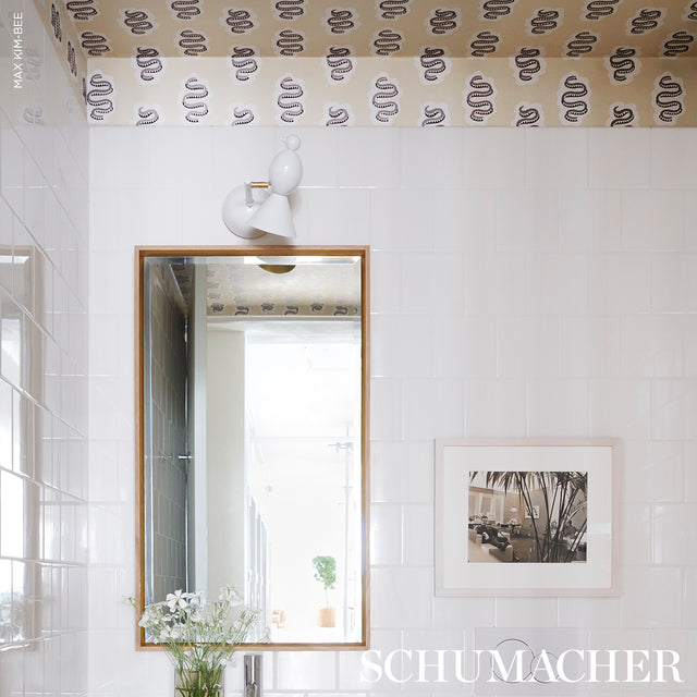 ELSA Sandstone by Schumacher Whimsical Snake Wallpaper – Schumacher 5014811