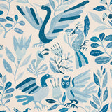 Canopy Blue Birds by Abel Macias Playful Blue Bird Wallpaper – Schumacher 5014830