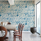 Canopy Blue Birds by Abel Macias Playful Blue Bird Wallpaper – Schumacher 5014830