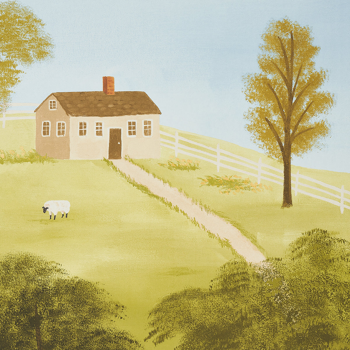 Eaton's Landscape Panel Set Document Green Scenic Wall Mural – Schumacher 5014850