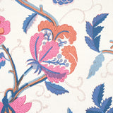 Indali Rose & Indigo by Schumacher Embroidery-Style Floral Wallpaper – Schumacher 5014862