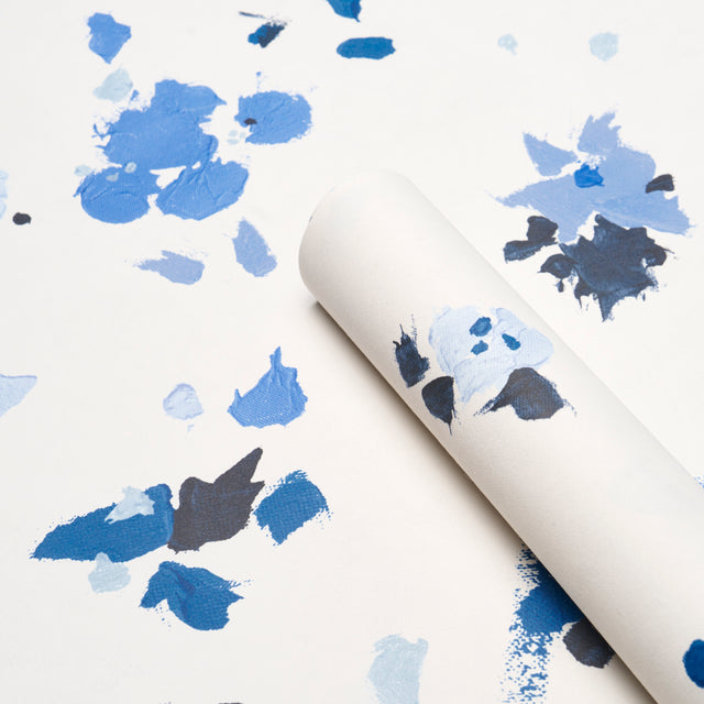 Fairfarren Clean Blue by Backdrop Abstract Painterly Wallpaper – Schumacher 5014884