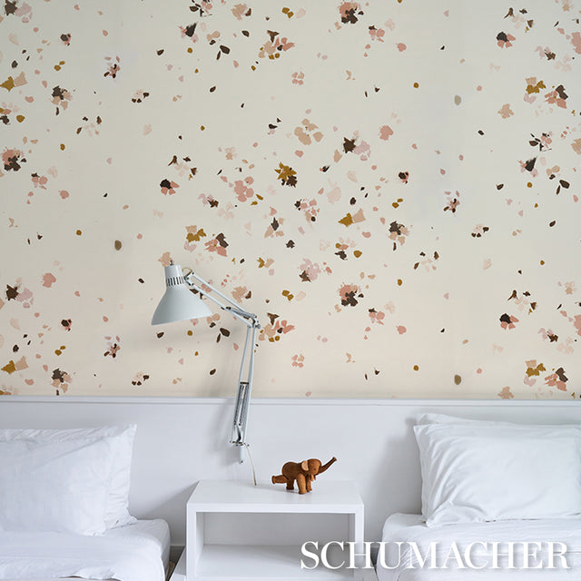 Fairfarren Warm Pink by Backdrop Abstract Wallpaper – Schumacher 5014885