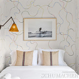 Turini Bright Multi by Backdrop Abstract Vermicelli Wallpaper – Schumacher 5014890