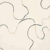 Turini Cocoa Multi wallpaper by Backdrop for Schumacher, featuring a large-scale vermicelli motif in neutral tones.