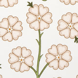 Gardenia Flax by Neisha Crosland Floral Stripe Wallpaper – Schumacher 5014920