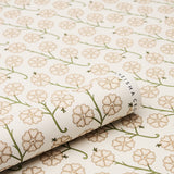 Gardenia Flax by Neisha Crosland Floral Stripe Wallpaper – Schumacher 5014920