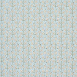 Gardenia wallpaper in Egg Blue by Neisha Crosland for Schumacher, featuring a small-scale stylized floral stripe pattern.