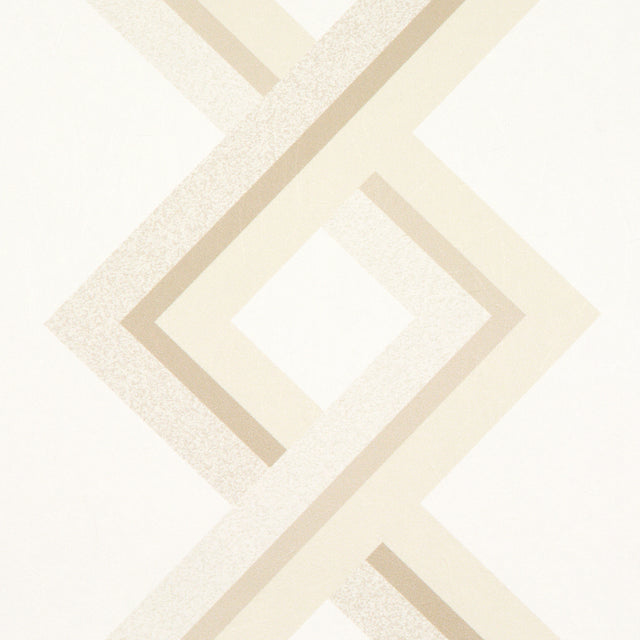Mah Jong Light Ivory Lattice Wallpaper by Neisha Crosland – Schumacher 5014930