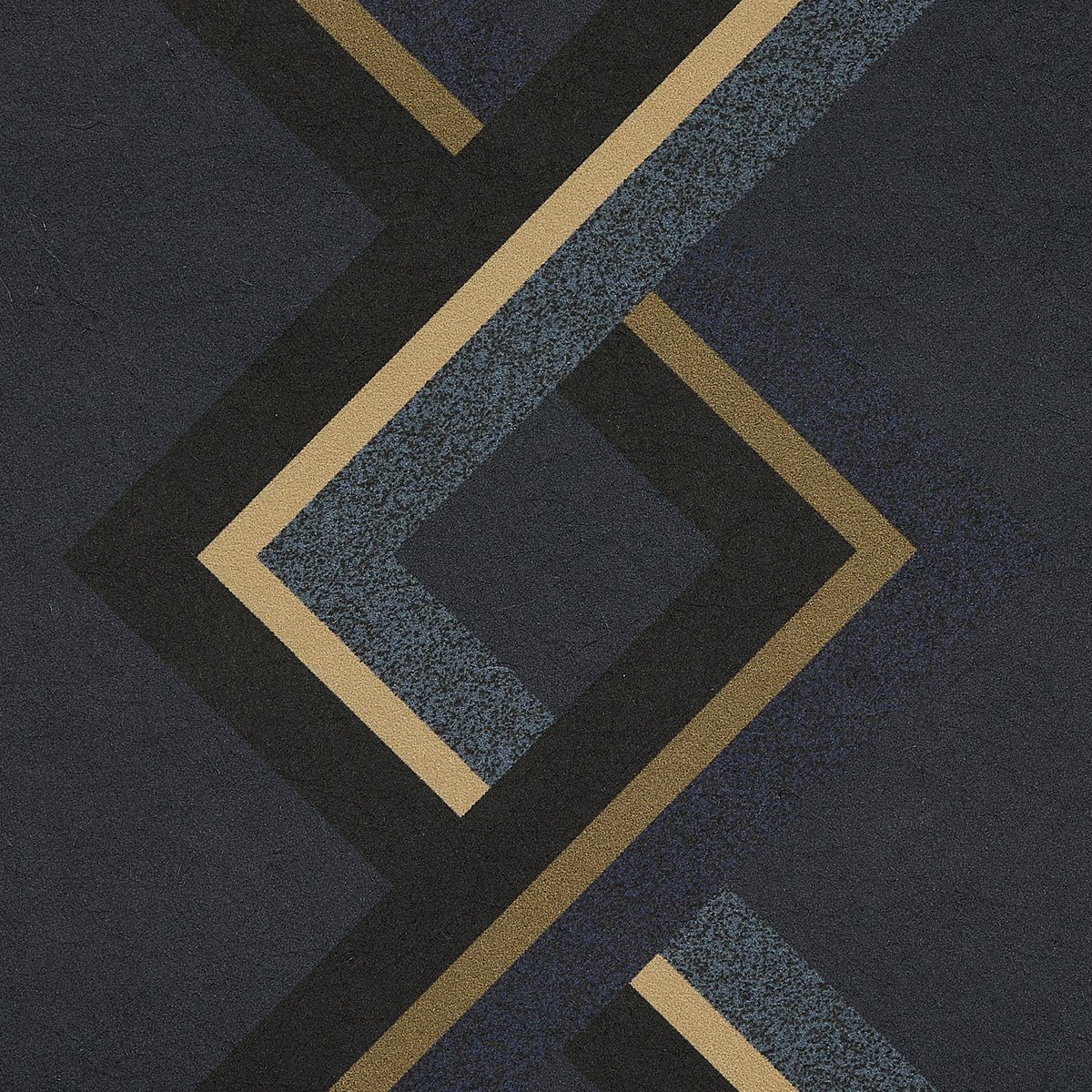 Mah Jong River Blue by Neisha Crosland Geometric Lattice Wallpaper – Schumacher 5014931