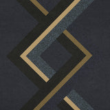 Mah Jong River Blue by Neisha Crosland Geometric Lattice Wallpaper – Schumacher 5014931