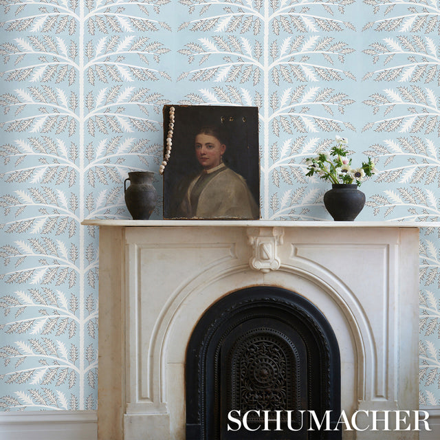 Thistle Mineral by Neisha Crosland Botanical Wallpaper – Schumacher 5014950