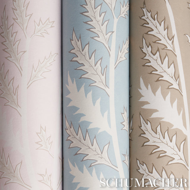 Thistle Rose by Neisha Crosland Botanical Wallpaper – Schumacher 5014952