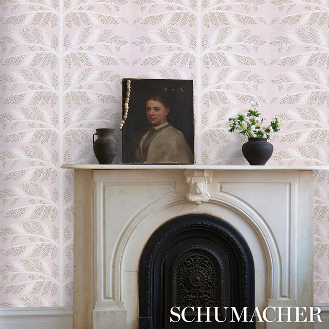 Thistle Rose by Neisha Crosland Botanical Wallpaper – Schumacher 5014952