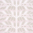 Thistle Rose wallpaper by Neisha Crosland for Schumacher, featuring a stylized thistle motif in soft pink and neutral tones.