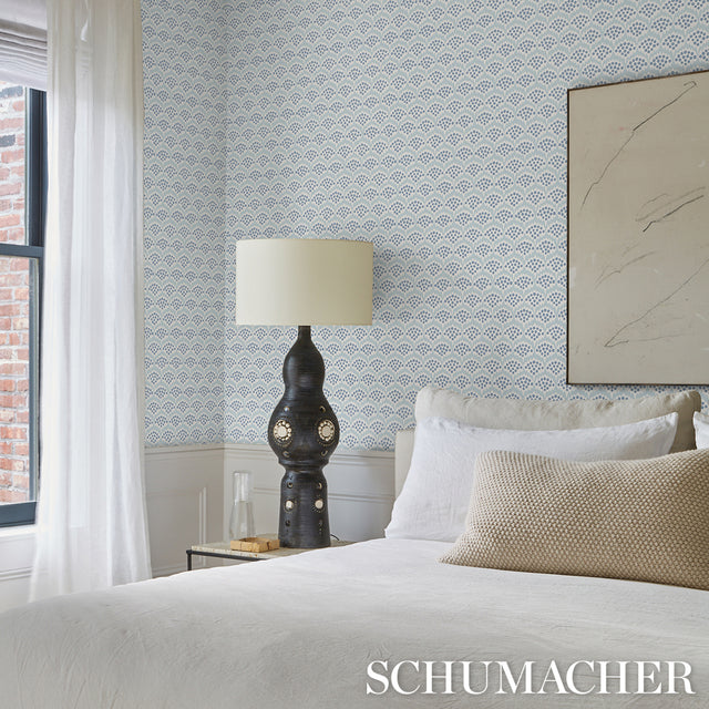 Pollen Delft by Neisha Crosland Abstract Floral Wallpaper – Schumacher 5014961