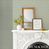Pollen Moss by Neisha Crosland Abstract Floral Wallpaper – Schumacher 5014962