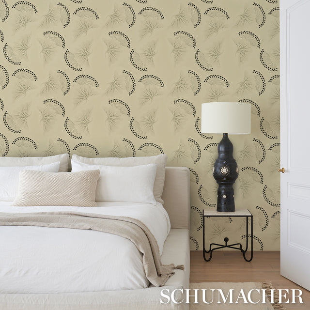 Anemone Black & White by Neisha Crosland Modern Botanical Wallpaper – Schumacher 5014970