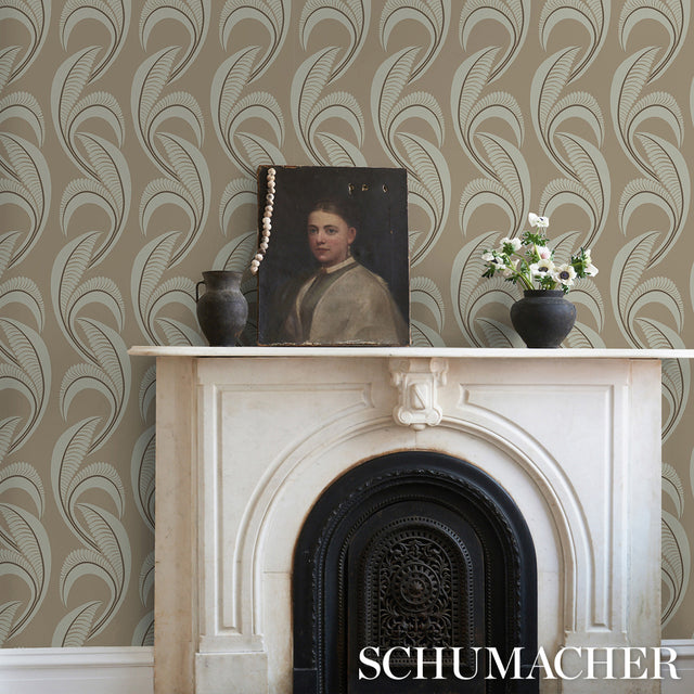 Banana Leaf Tobacco by Neisha Crosland Modern Botanical Wallpaper – Schumacher 5014980