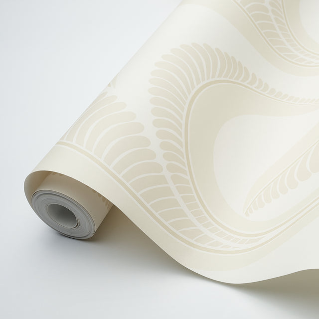 Banana Leaf Ivory by Neisha Crosland Modern Botanical Wallpaper – Schumacher 5014981